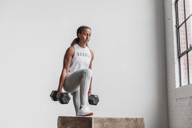 Nobull High-Neck Women's Tank Tops White Camo | Australia (IC0174)